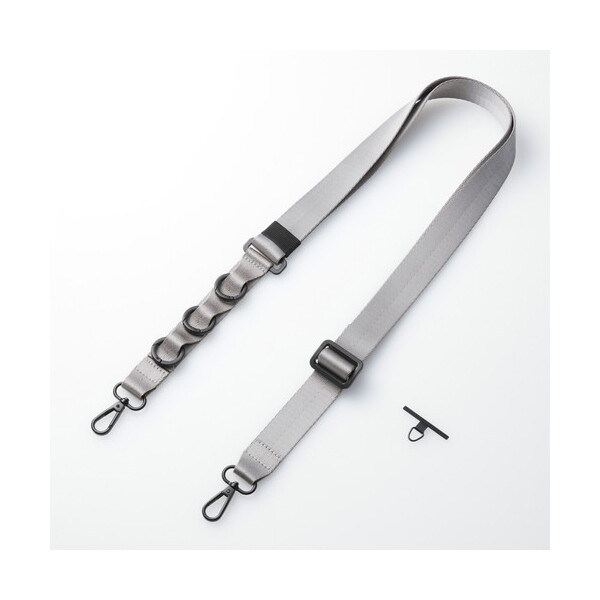 ELECOM P-STSDH1FLPCGY �A�b�V���O���[ [�X�}�z �V�����_�[ �X�g���b�v 97�`150cm ���������� ���[�v�t �J���r�i �X�g���b�v�z�[���V�[�g�t]