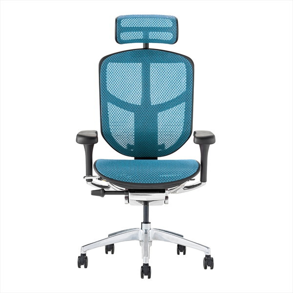 Ergohuman EJ2-HAM-BF-BL �u���b�N�t���[��×�u���[���b�V�� ENJOY2 High Type [�n�C�^�C�v ���@�\�I�t�B�X�`�F�A �w�b�h���X�g�t��]