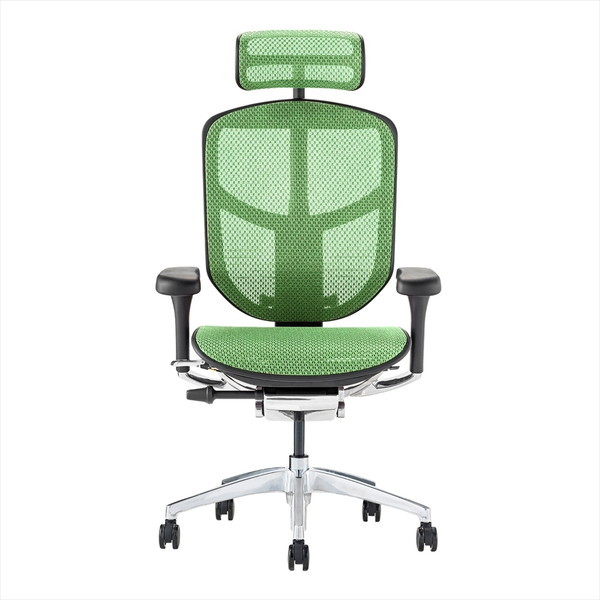 Ergohuman EJ2-HAM-BF-GN �u���b�N�t���[��×�O���[�����b�V�� ENJOY2 High Type [�n�C�^�C�v ���@�\�I�t�B�X�`�F�A �w�b�h���X�g�t��]