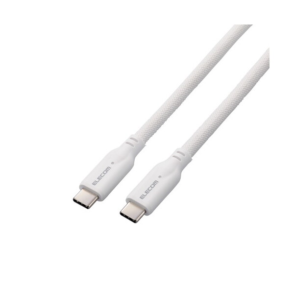 ELECOM MPA-CC1GSM10WH ^CvCP[u (Type-C to C) 1m PD 100W USB10Gbps fɂ VRbV zCg