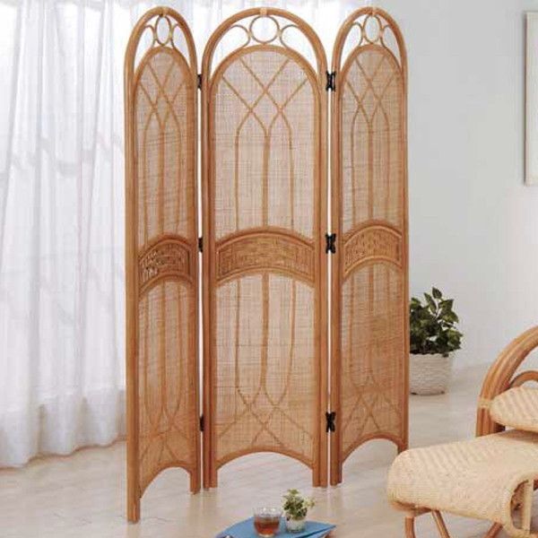 サンフラワーラタン アジアン ロースクリーン 4連 SW22-4CF 　美品 サンフラワーラタン アジアン ロースクリーン 4連 SW22-4CF