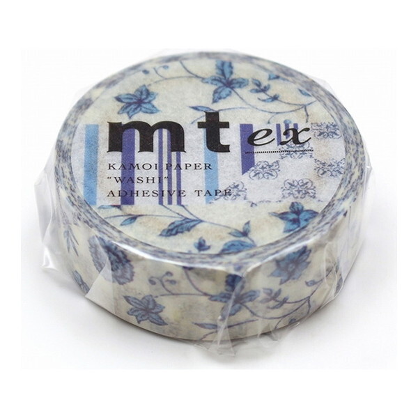 J mt ex Flower dark blue RR 15mm×7m [}XLOe[v]