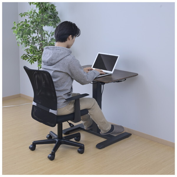 山善 ELT-7550(DBR/BK) [電動昇降テーブル 角型] | 激安の新品・型落ち 