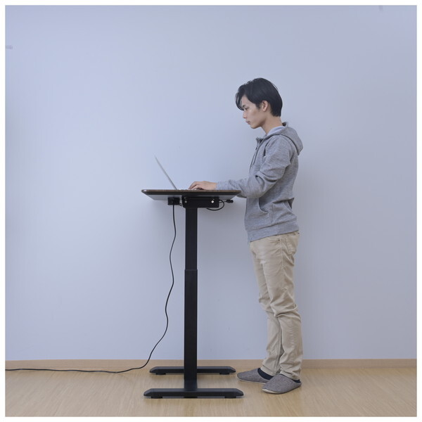 山善 ELT-7550(DBR/BK) [電動昇降テーブル 角型] | 激安の新品・型落ち 