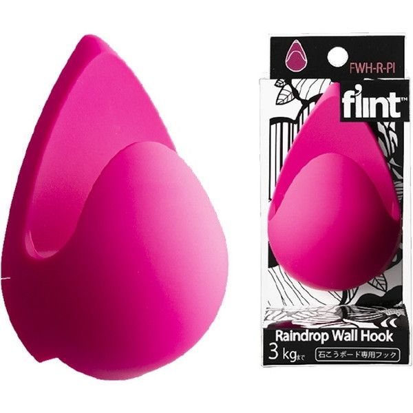 ���m�H�| �΂����{�[�h��p�t�b�N flint HookRaindrop Wall Hook �s���N (5�p�b�N��) 0408-00013
