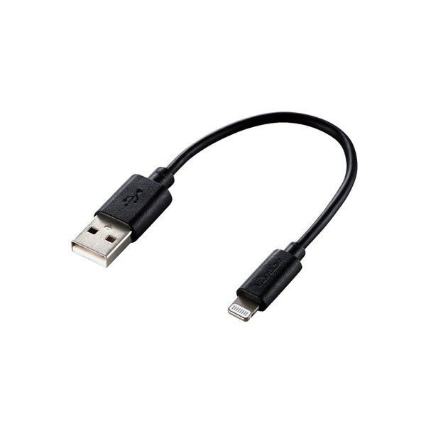 ELECOM MPA-UAL01BK [iPhoneP[u CgjOP[u 10cm iPad iPod f[^ʐM [d USB-A Lightning ubN RoHSwߏ(10)]