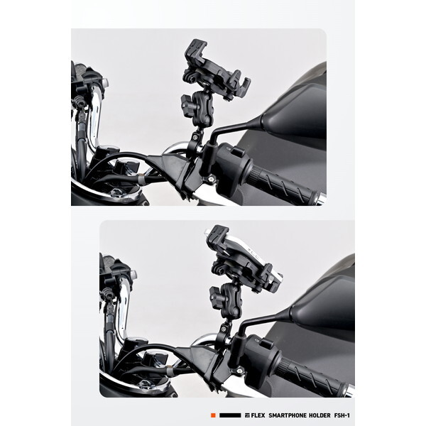 Digitallyページ D60705 デイトナ(Daytona) バイク用 スマホホルダー 振動吸収 3D角度 棚・シェルフ・ラック