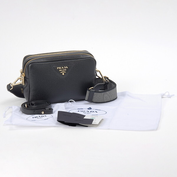 ショルダーバッグ・ポシェット PRADA SHOULDER BAG (1BH191V7NO2DKV F0632) Black Leather mini shoulder bag | PRADA