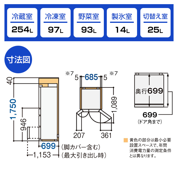 PANASONIC NR-F488MEX-W セラミックオフホワイト [冷蔵庫 (483L