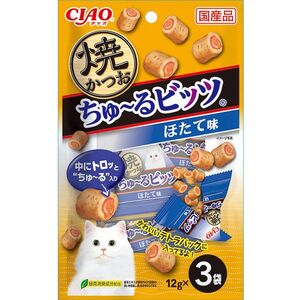 いなばペットフード CIAO 焼かつおちゅ～るビッツ ほたて味 12g×3袋