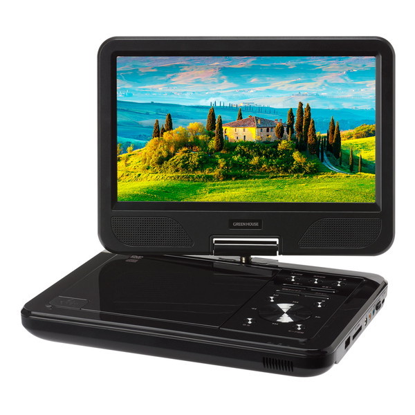 GREEN HOUSE GH-PDV10P-BK ブラック [10型ワイド ポータブルDVDプレーヤー (バッテリー対応)] |  激安の新品・型落ち・アウトレット 家電 通販 XPRICE - エクスプライス (旧 PREMOA - プレモア)