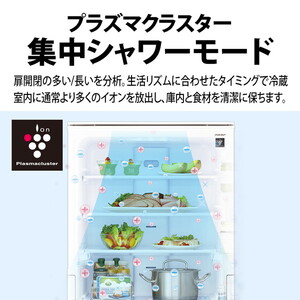 SHARP SJ-XW41P-W シルキーマットホワイト どっちもドア [冷蔵庫 (408L