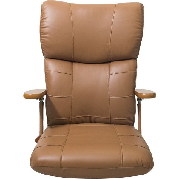 低価超特価新品＠木肘スーパーソフトレザー座椅子 -蓮- YS-C1364/ワイン 座椅子