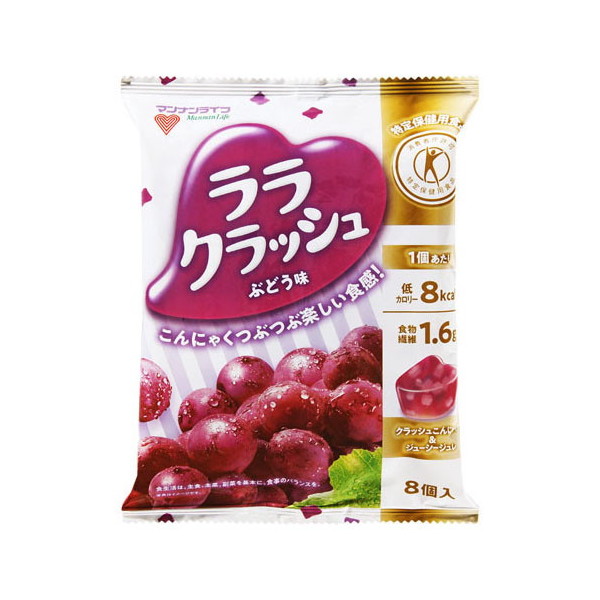 マンナンライフ マンナン 蒟蒻畑ララクラッシュ ぶどう味 24gX8個 x12