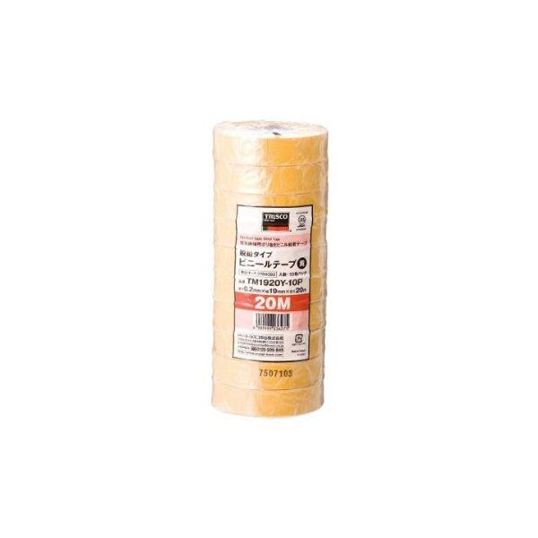 TRUSCO TM1920Y10P �E���^�C�v �r�j�[���e�[�v 19X20m �� 10������