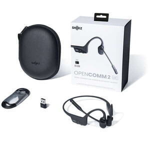 Shokz SKZ-EP-000023 ブラック OpenComm2 UC USB-A [ワイヤレス骨伝導