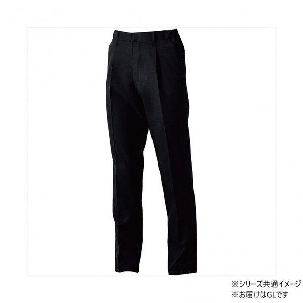 桑和 9522-09 スラックス(ワンタック.脇ゴム) GLサイズ ブラック(4