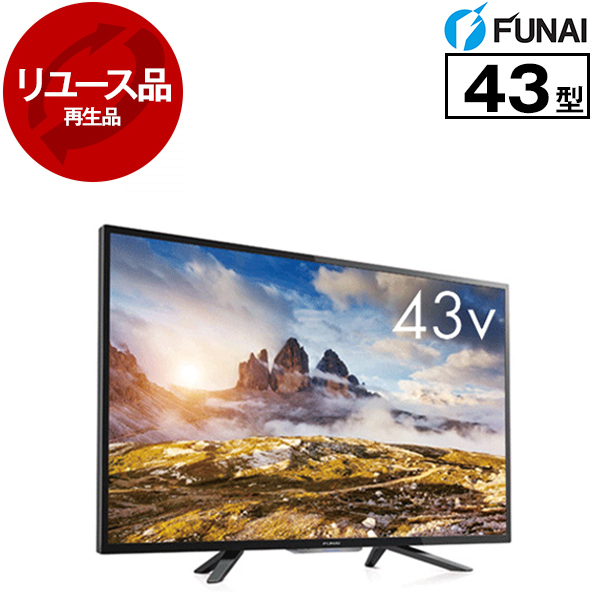 【リユース】 FUNAI FL-43U4010 [43V型 地上・BS・110度CSデジタル 4K対応液晶テレビ HDD500GB内蔵]  [2018～2019年製]