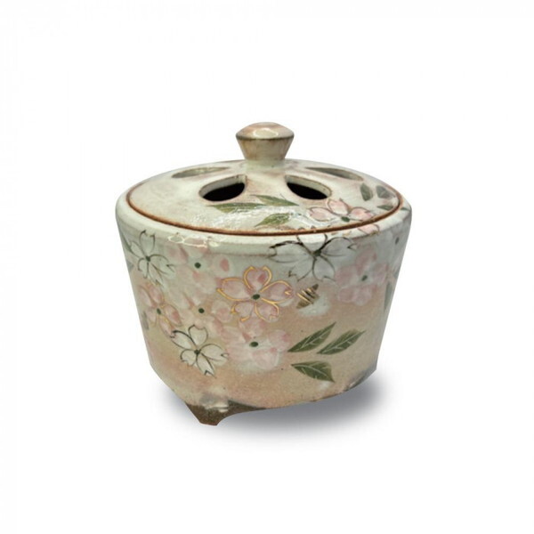 絶品！清水焼香炉★手描きオーダー発注品◆水色地×ダリア 絶品！清水焼香炉☆手描きオーダー発注品◇水色地×ダリア Amazon