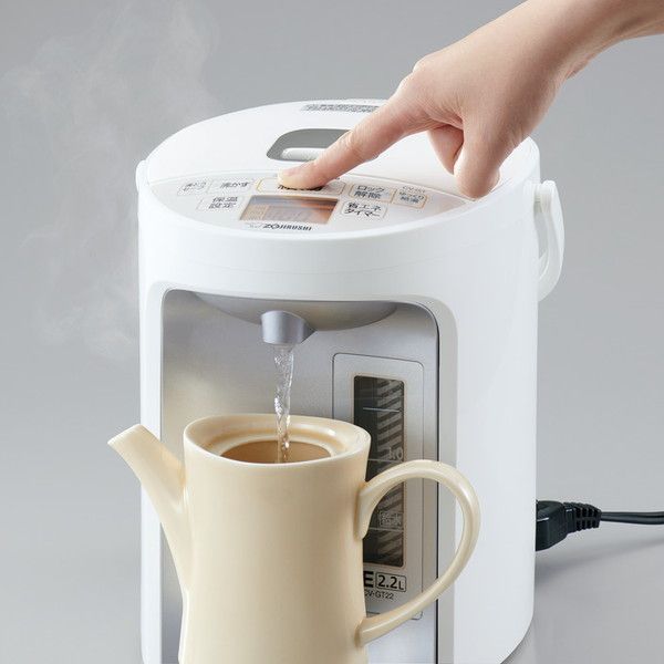 期間限定値下げ！　美品　象印　ZOJIRUSHI CV-GT22-WA Amazon | 象印マホービン 電気ポット 2.2L ホワイト CV-GT22-WA