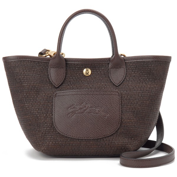 LONGCHAMP �����V���� �g�[�g�o�b�O �u���E�� 10307 HGK 002 LE PANIER PLIAGE MOKA �y���s�A���i�z