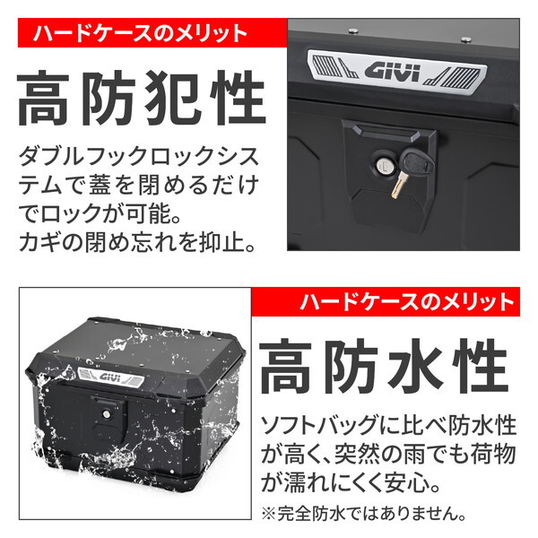 デイトナ D60921 GIVI(ジビ) バイク用 リアボックス モノロック 39L