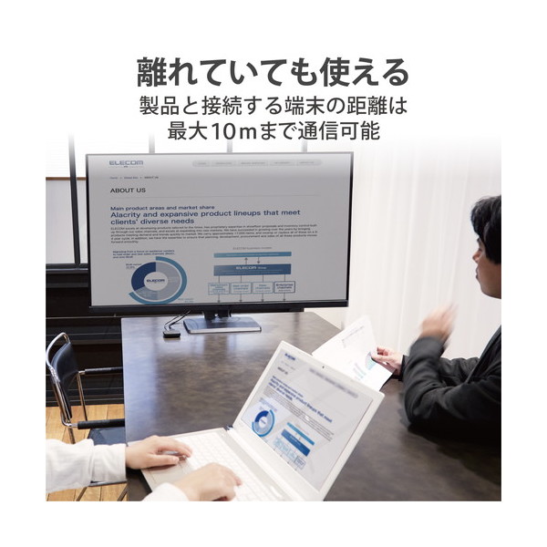 【公式】アクセサリーの激安通販 ELECOM LDT-MRC03 Miracast ミラキャスト レシーバー ワイヤレス ウィッグ・エクステ