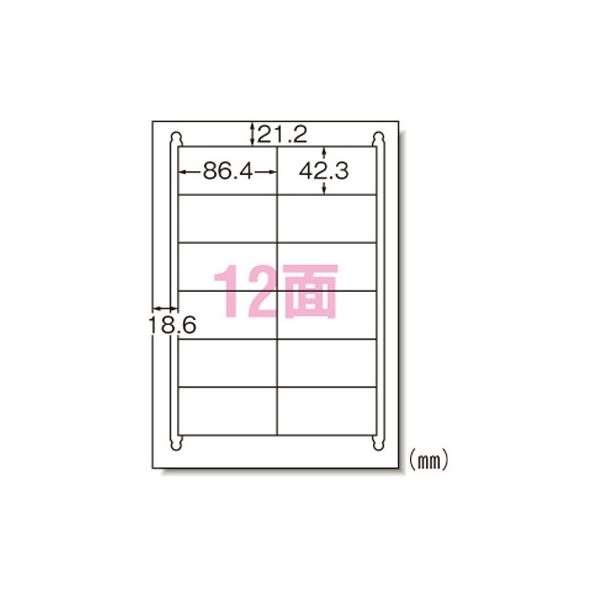 エーワン パソコンワープロラベル 富士通OASYSシリーズタイプ A4 12面 1000シート 31153 - 4