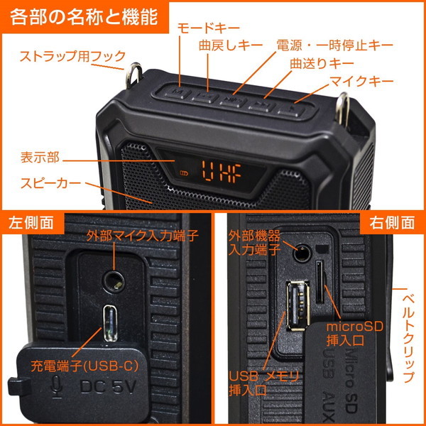 FRC NX-BV20WP-W ポータブル拡声器 NEXTEC | 激安の新品・型落ち