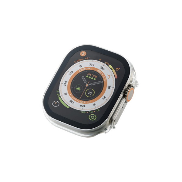 ELECOM AW-22CFCGCR Apple Watch 49mm用フルカバーケース プレミアム