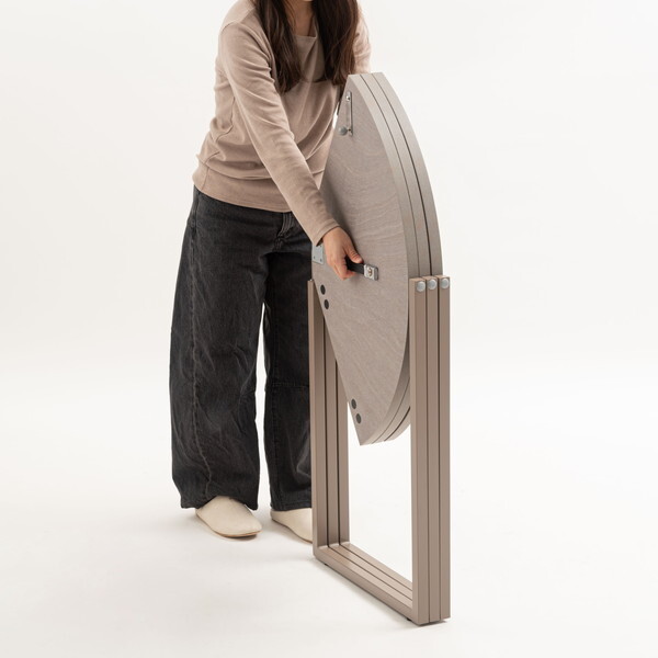 【メーカー直送】東谷 GDT-11SSフォールディングラウンドテーブル ベージュ メーカー直送】東谷 GDT-11SSフォールディングラウンドテーブル