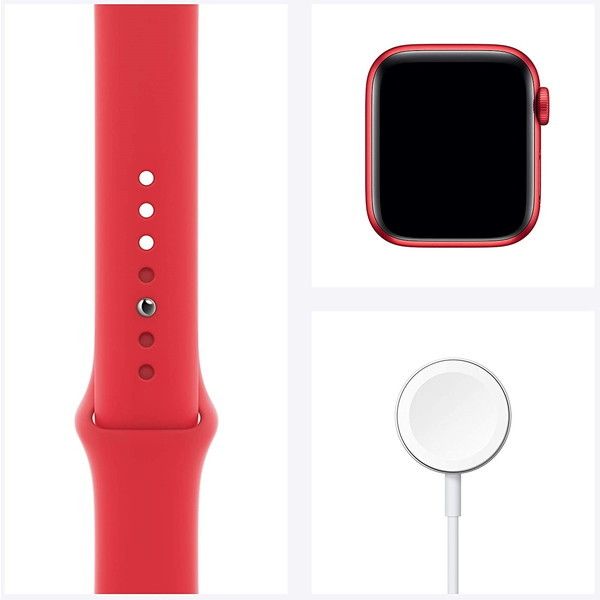 APPLE M00A3J/A (PRODUCT)REDスポーツバンド Series 6 GPSモデル 40mm [Apple Watch]