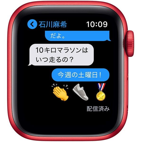 APPLE M00A3J/A (PRODUCT)REDスポーツバンド Series 6 GPSモデル 40mm [Apple Watch]