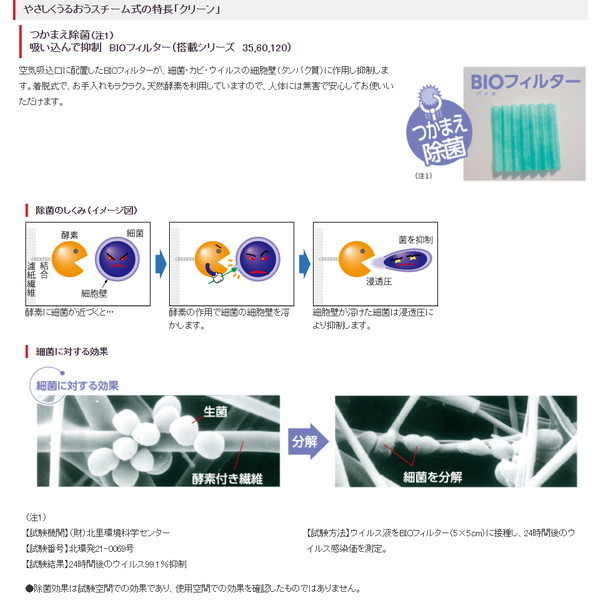 三菱重工 SHE120VD-W クリアホワイト roomist [スチーム式加湿器 (木造