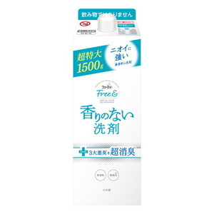 NSファーファ・ジャパン フリー＆超コンパクト液体洗剤 無香料 詰替 1500g