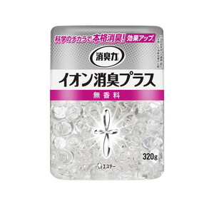 エステー 消臭力 クリアビーズ イオン消臭プラス 本体 無香料 320g
