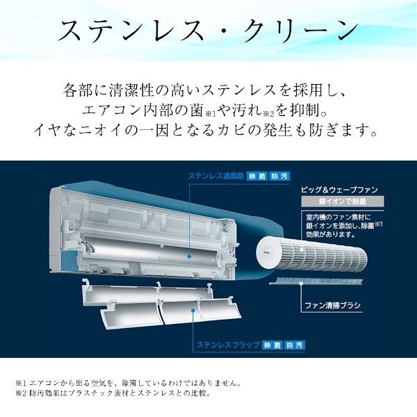 日立 RAS-X71J2 スターホワイト ステンレス・クリーン 白く