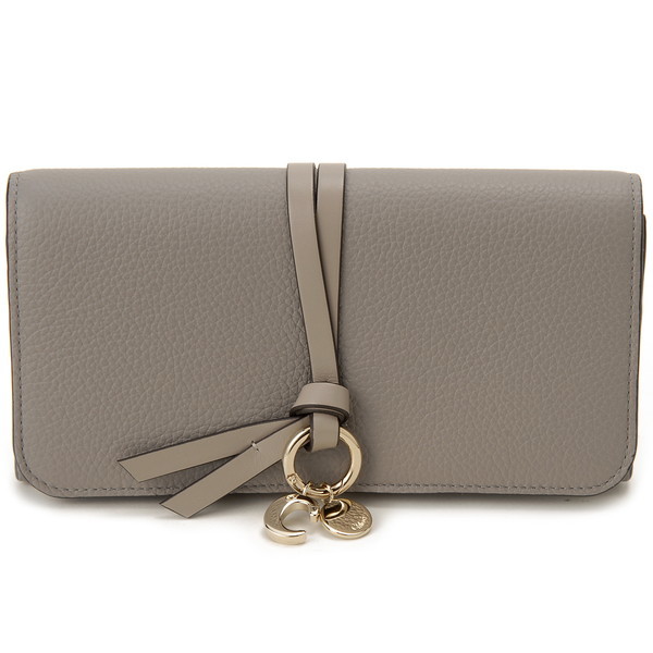 Chloe クロエ ラウンド長財布 グレー CHC21WP942 F57 053 ALPHABET 