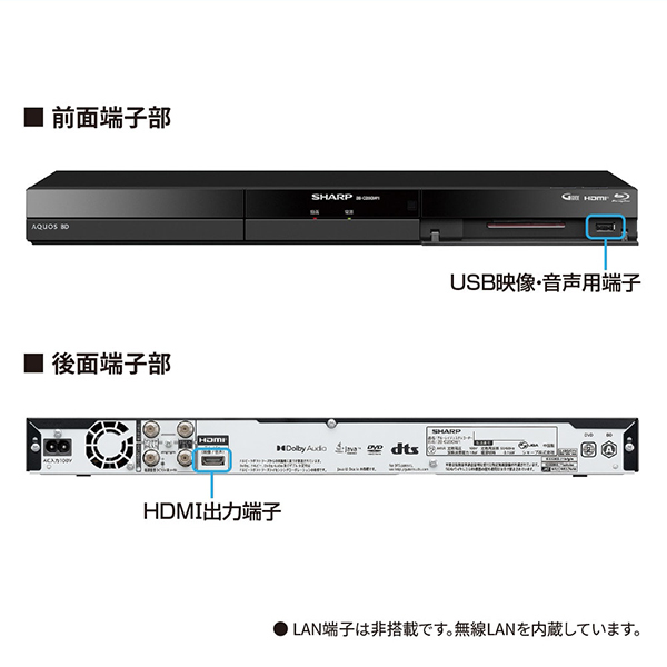 SHARP 2B-C20GW1 アクオス [ブルーレイレコーダー (HDD2TB・2番組同時