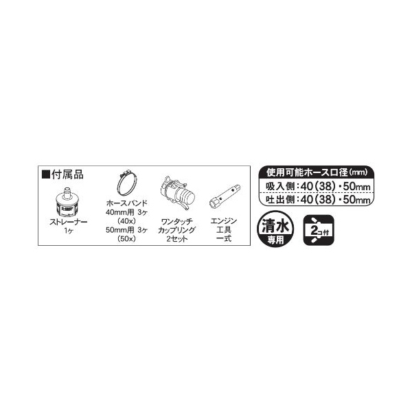 工進 SEV-40X エンジンポンプ ハイデルスポンプ 口径40ミリ 4サイクル