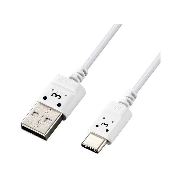 ELECOM MPA-ACX10WF USB-CP[u Type-CP[u X ɍ A-C 1m X}z[dP[u zCgtFCX