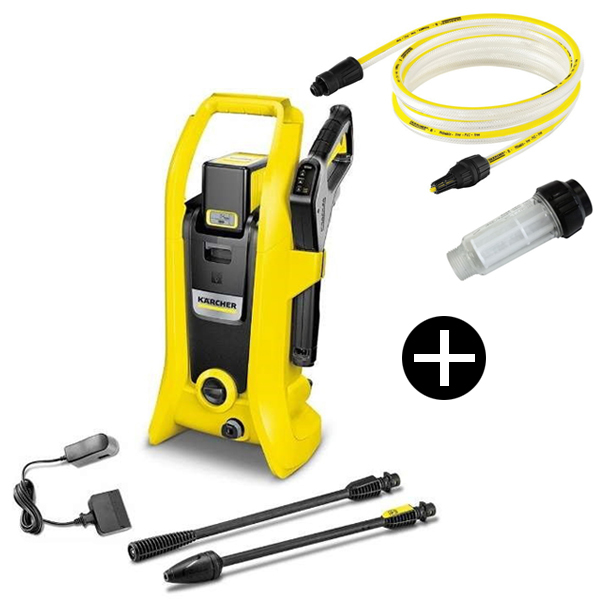 KARCHER(ケルヒャー) K2 コードレス高圧洗浄機 バッテリーセット 2.643-101.0 自吸用ホース(3m)  2.642-794.0 フィルター (自吸用・本体取付用) 激安の新品・型落ち・アウトレット 家電 通販 XPRICE エクスプライス (旧  PREMOA プレモア)