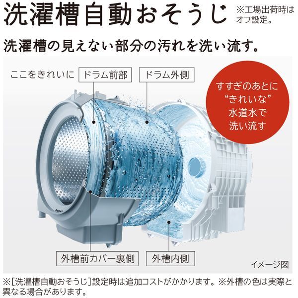 5年延長保証セット】 日立 BD-SG110KL W ホワイト ビッグドラム