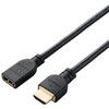 ELECOM DH-HDEX10BK ブラック HDMI 延長 ケーブル 1m 4K 60p 金メッキ Fire TV Stick など対応 RoHS指令準拠 ARC