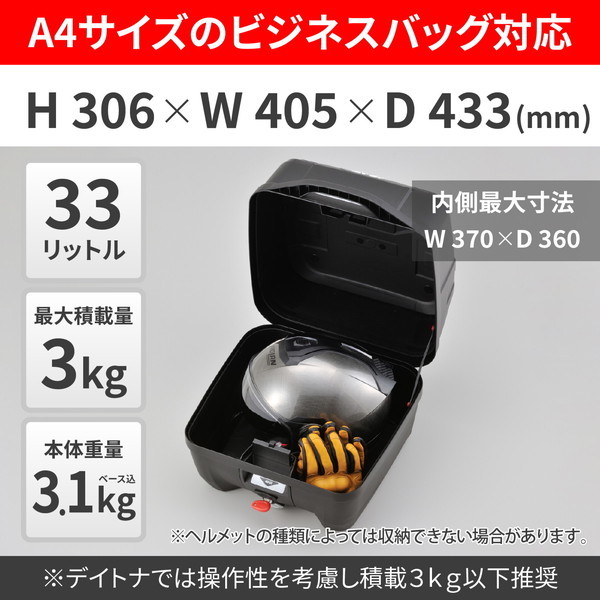 デイトナ D31432 GIVI リアボックス 33L 未塗装ブラック モノロックケース ATLASシリーズ B33N2MD スモークリフレクター  激安の新品・型落ち・アウトレット 家電 通販 XPRICE エクスプライス (旧 PREMOA プレモア)