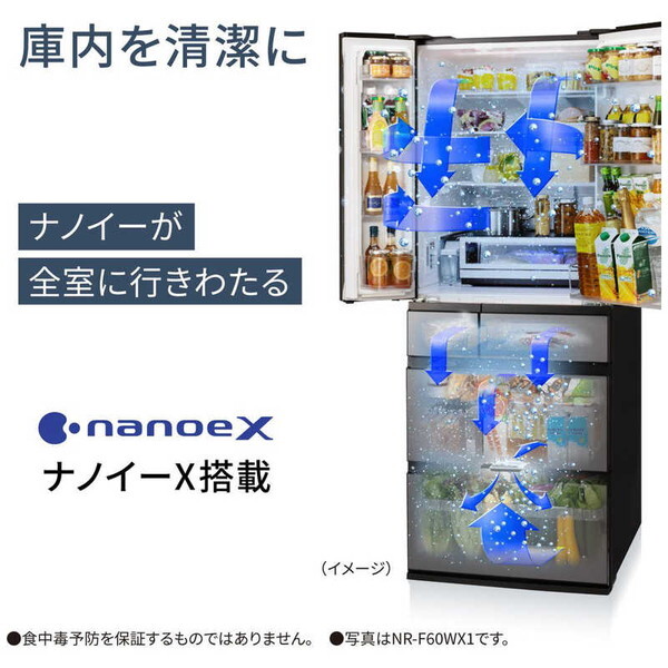 PANASONIC NR-F65WX1-X オニキスミラー [冷蔵庫 (650L フレンチドア