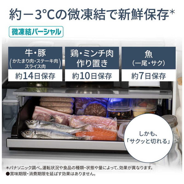 PANASONIC NR-F65WX1-X オニキスミラー [冷蔵庫 (650L フレンチドア