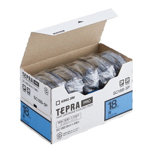激安KING JIM TEPRA ST18K-5P， SS18K-5P 16個 純正 キングジム(Kingjim) テプラPROテープカート リッジ エコパック