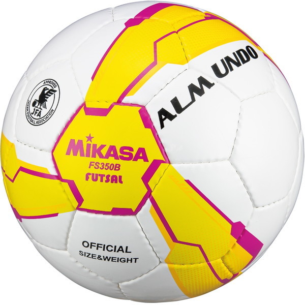MIKASA FS350B-YP フットサル ALMUNDO 検定球 3号球(小学生用)手縫い イエロー/ピンク