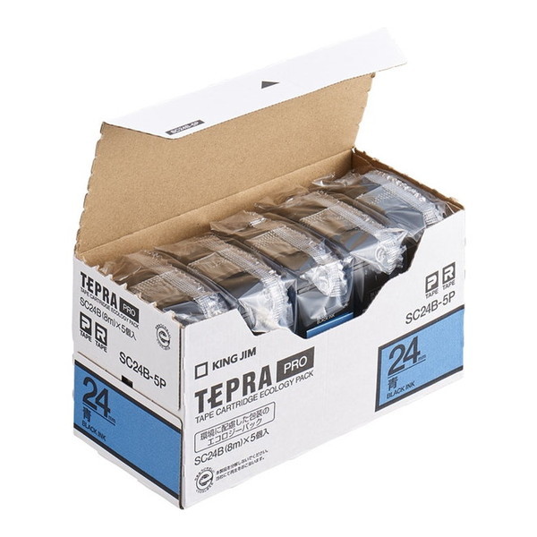 KING JIM SC24B-5P �e�v��PRO�e�[�v�G�R�m�p�b�N 5�� 24mm��